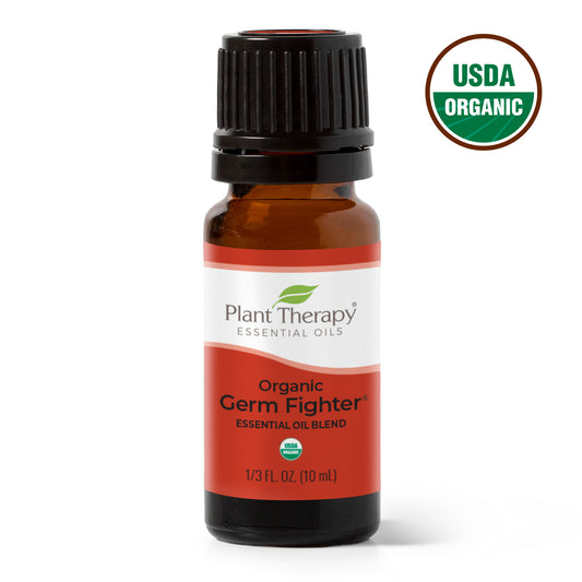 Organic Germ Fighter Essential Oil front label